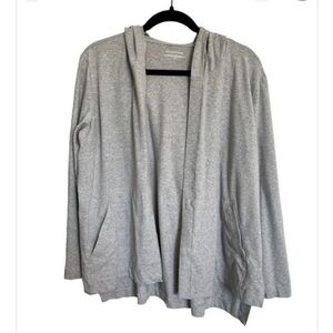 Eileen Fisher Cotton Stretch Jersey Hooded Cardigan